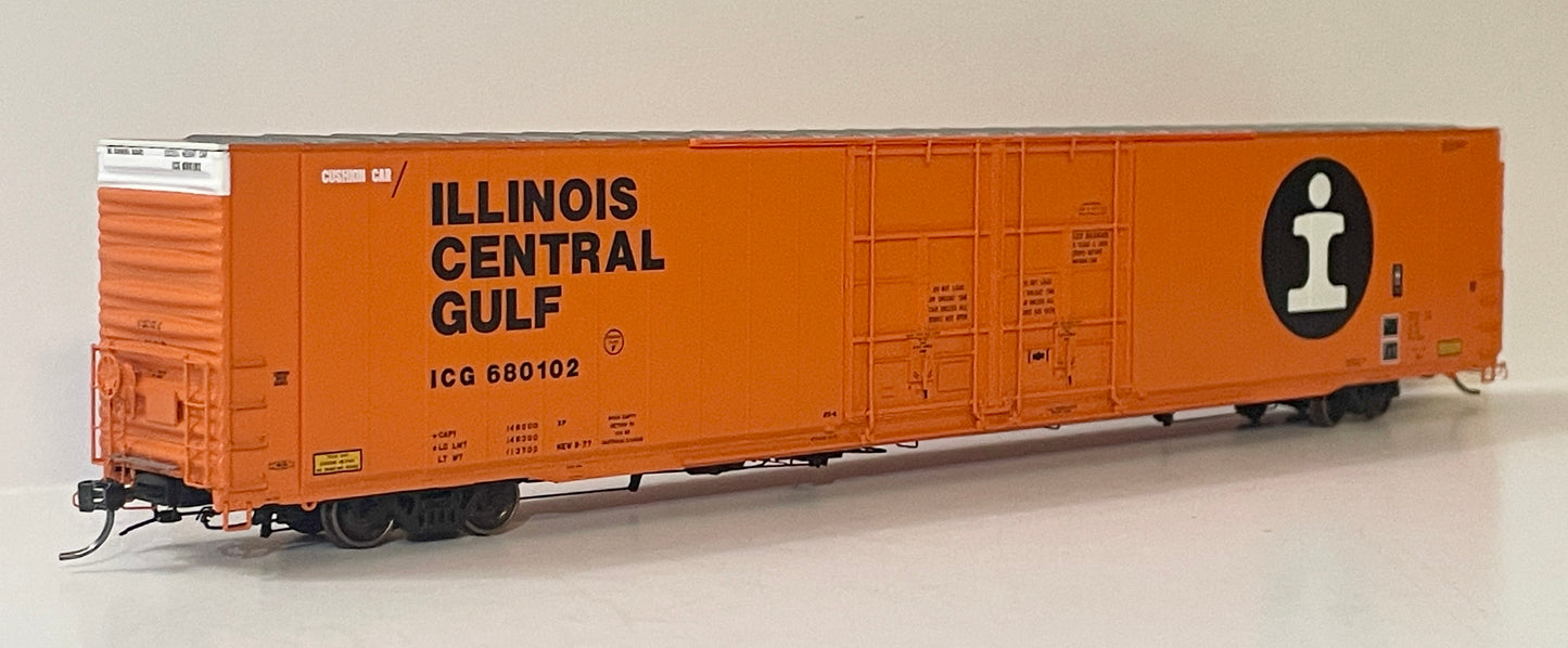 TANGENT GREENVILLE 86' HIGH CUBE PLUG DOOR BOXCAR - ILLINOIS CENTRAL GULF