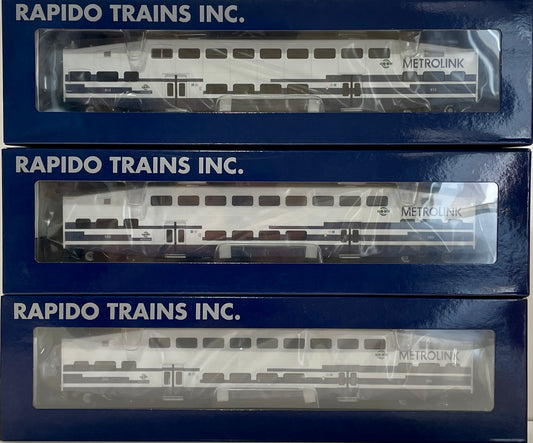 RAPIDO BI-LEVEL COMMUTER CAR (3 UNIT SET) METRO LINK