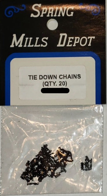 SPRING MILLS DEPOT  - TIE DOWN CHAINS (PACK OF 20 CHAINS) FOR SMD DODX FLAT CARS