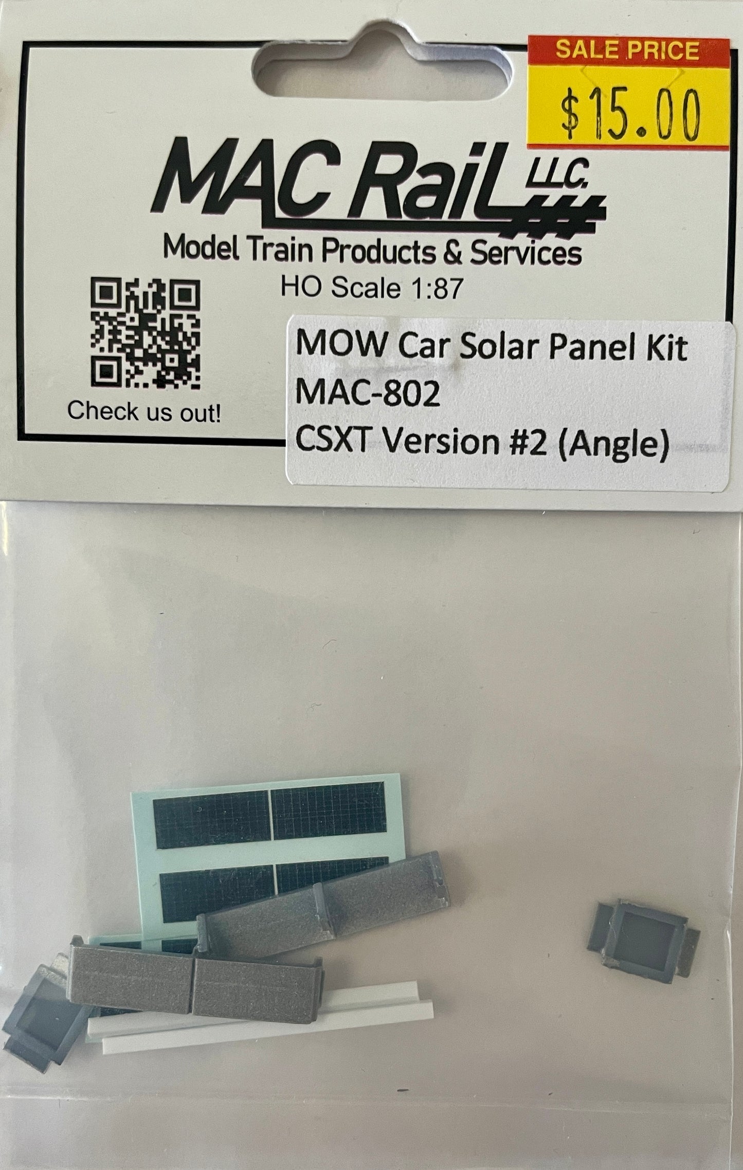 MAC RAIL MOW SOLAR PANEL KIT CSXT VERSION 2 (ANGLE) MAC802