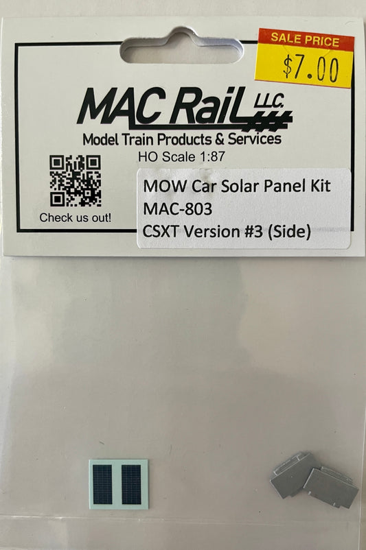 MAC RAIL MOW SOLAR PANEL KIT CSXT VERSION 3 (SIDE) MAC803