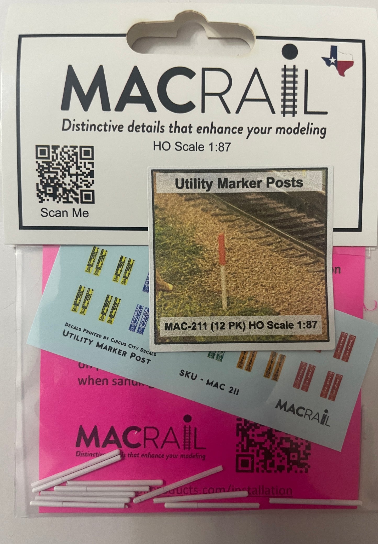 MAC RAIL UTILITY MARKERS (12 PACK) MAC211