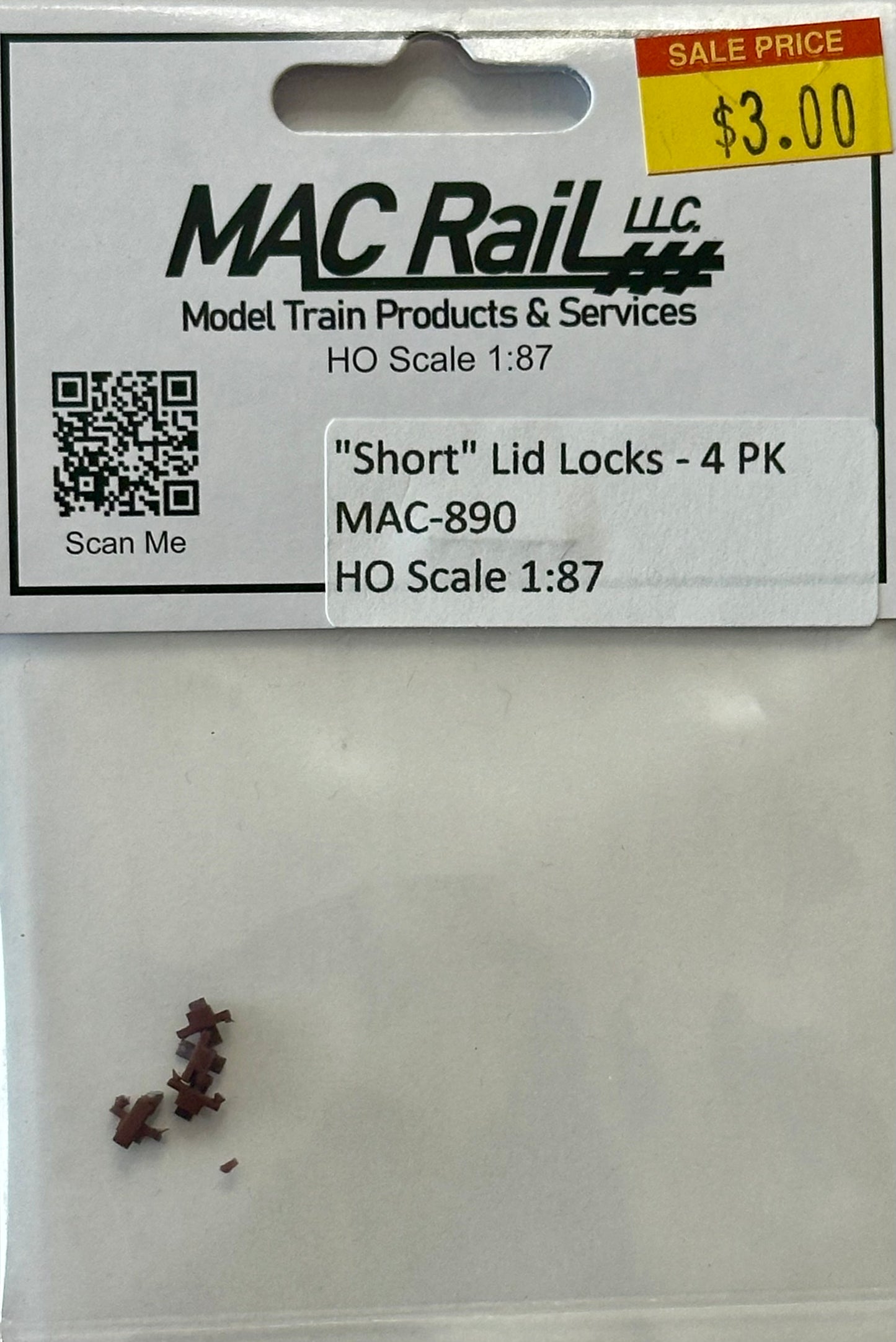 MAC RAIL MAC-890 LID LOCK "SHORT" (4 PACKS)