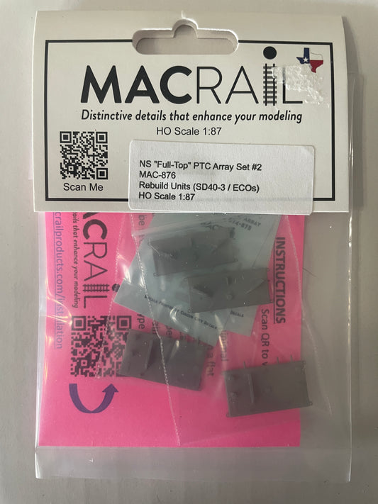 MAC RAIL MAC-876 NS "FULL TOP" PTC ARRAY SET #2 (2 PACK)