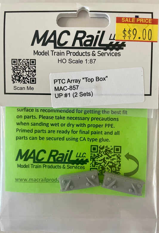 MAC RAIL MAC-857 UP PTC ARRAY "TOP BOX" SET #1  (2 SETS)