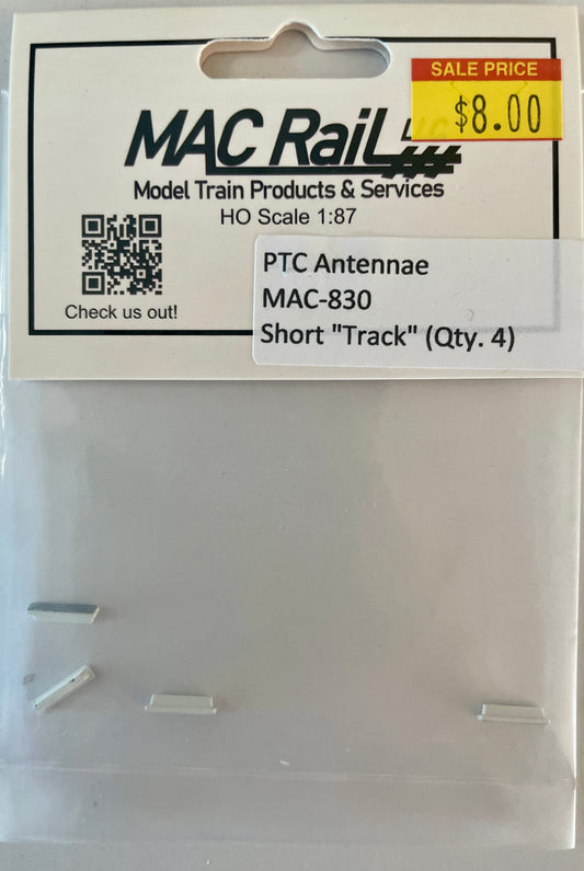 MAC RAIL MAC-830 PTC ANTENNA "SHORT TRACK" (4 PCK)