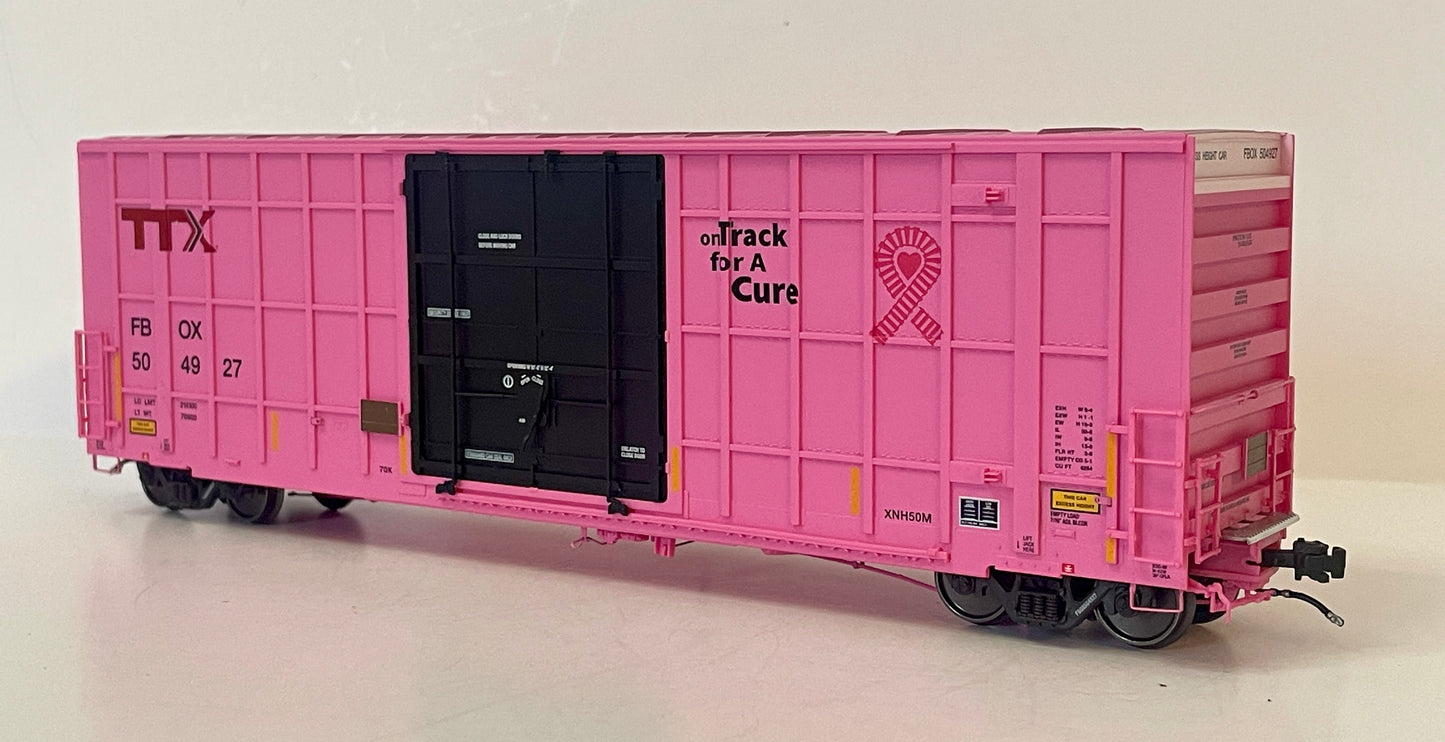 AURORA MINIATURES GUNDERSON 6276 CF PLATE F FBOX 504927 "ON TRACK FOR A CURE" BOXCAR