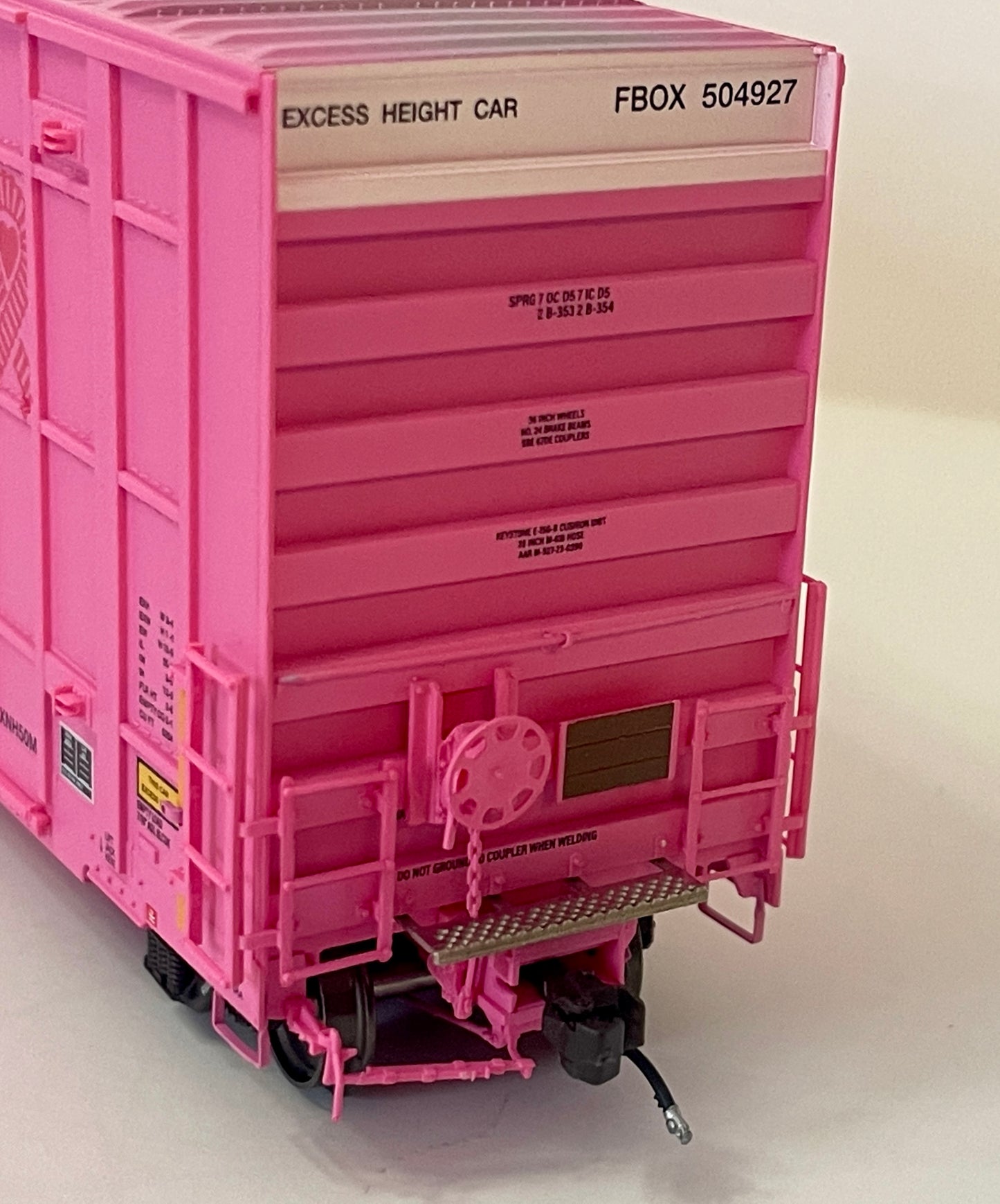 AURORA MINIATURES GUNDERSON 6276 CF PLATE F FBOX 504927 "ON TRACK FOR A CURE" BOXCAR