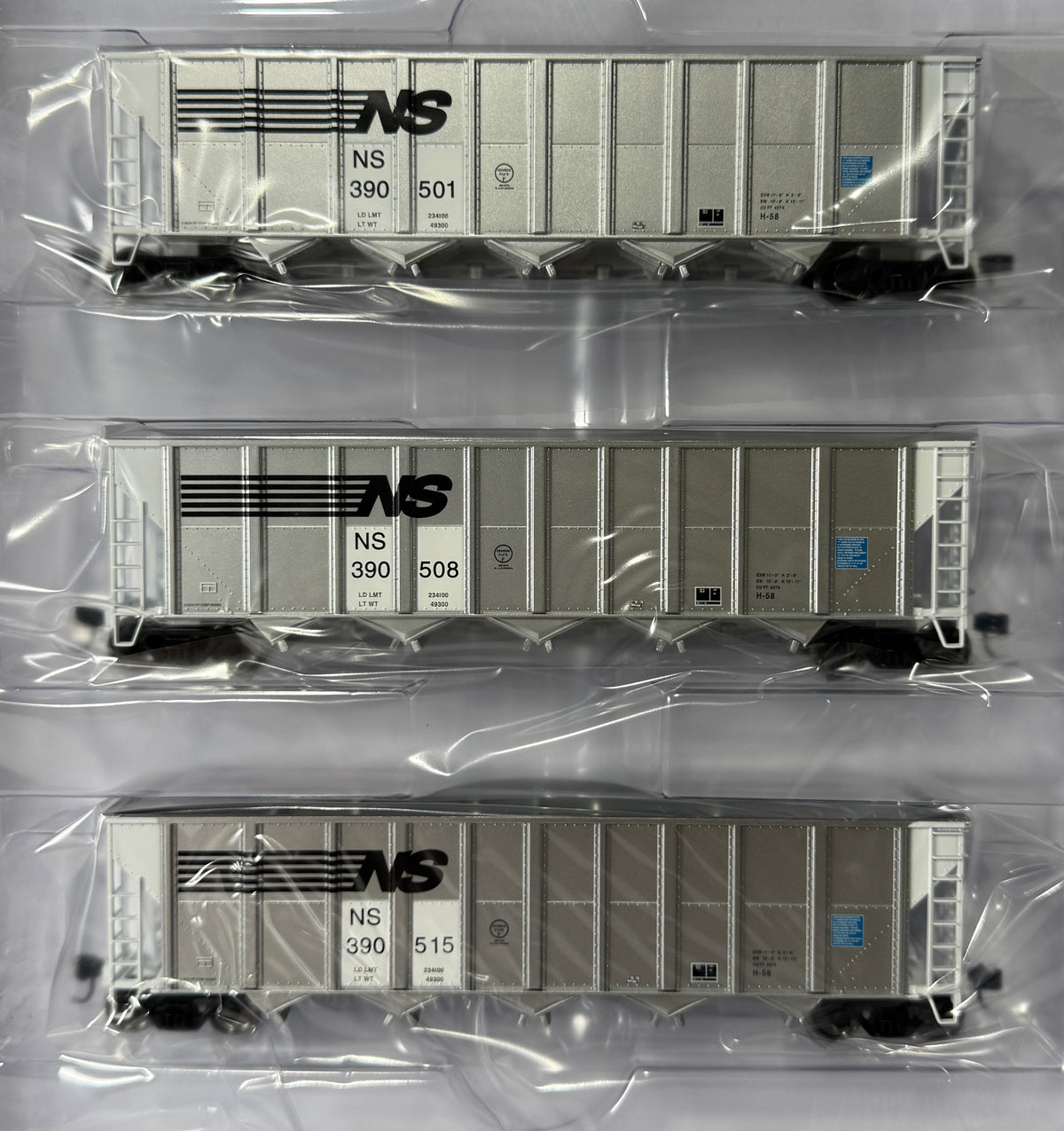 Ns Rd4 WALTHERS MAINLINE RD4 COAL HOPPER 3 CAR SET - NORFOLK SOUTHERN – Makin ...