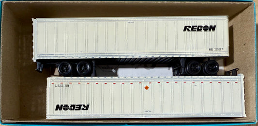 ATHEARN BLUE BOX 45' PIGGY BACK TRAILERS CUSTOM PAINTED AND DECALED - REDON