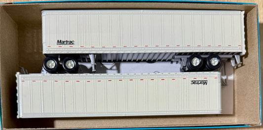 ATHEARN BLUE BOX 45' PIGGY BACK TRAILERS CUSTOM PAINTED AND DECALED - MARTRAC