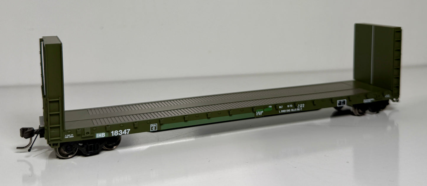 ATLAS MASTER 52' BULKHEAD FLAT CAR - INDIANA HARBOR BELT