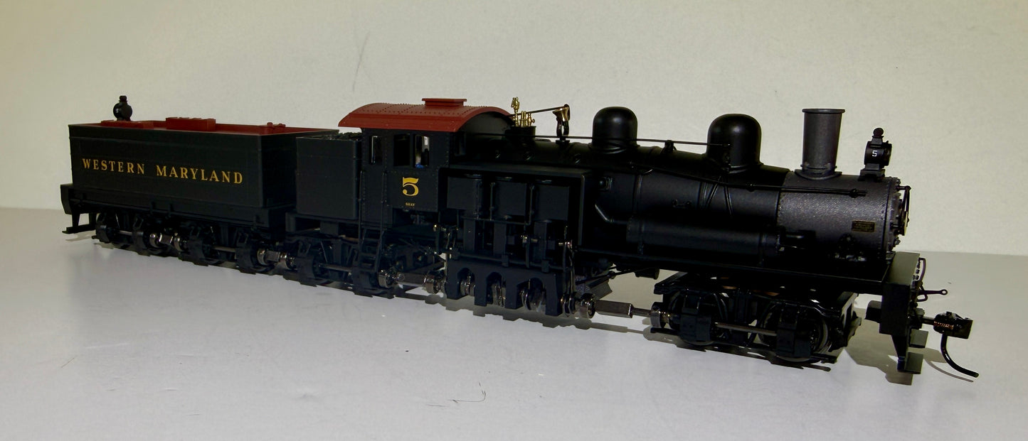 BROADWAY LIMITED PARAGON 4 DCC/SOUND CLASS D 4 TRUCK SHAY LOCOMOTIVE - WESTERN MARYLAND #5