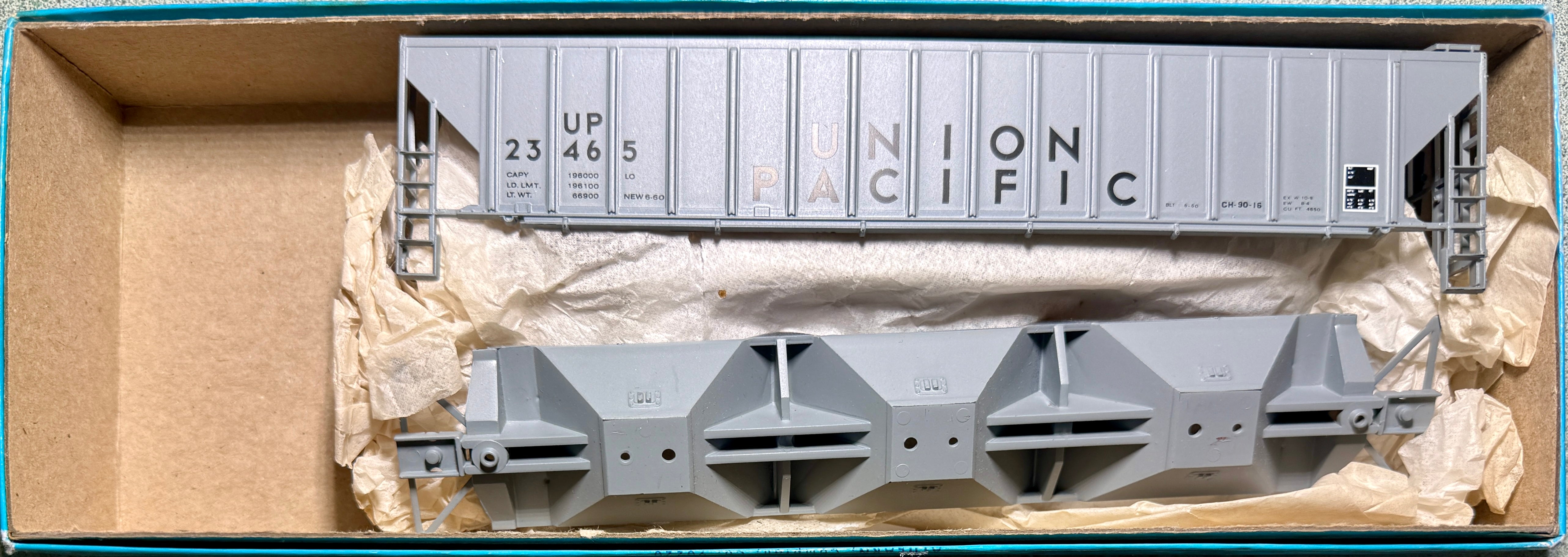 ATHEARN BLUE BOX (ACCURATE FINISHING CUSTOM) PS COVERED HOPPER KIT - U ...