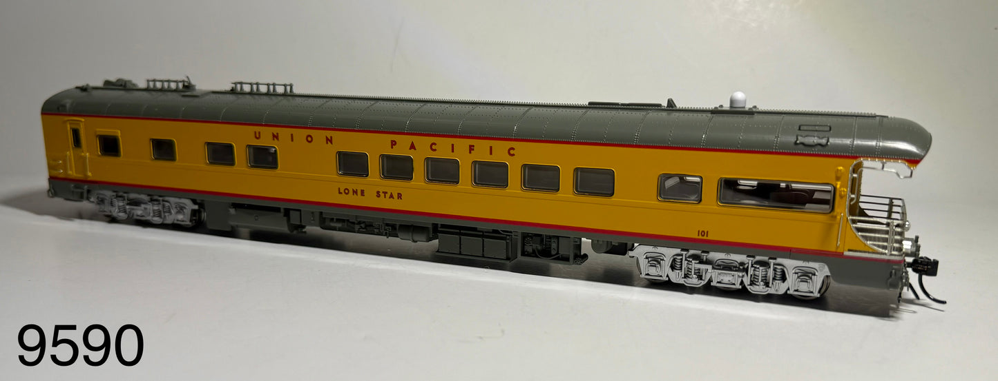 BROADWAY LIMITED UNION PACIFIC BUSINESS CAR #101  "LONE STAR" 2001 - 2017 APPEARANCE UP SHIELD ON REAR