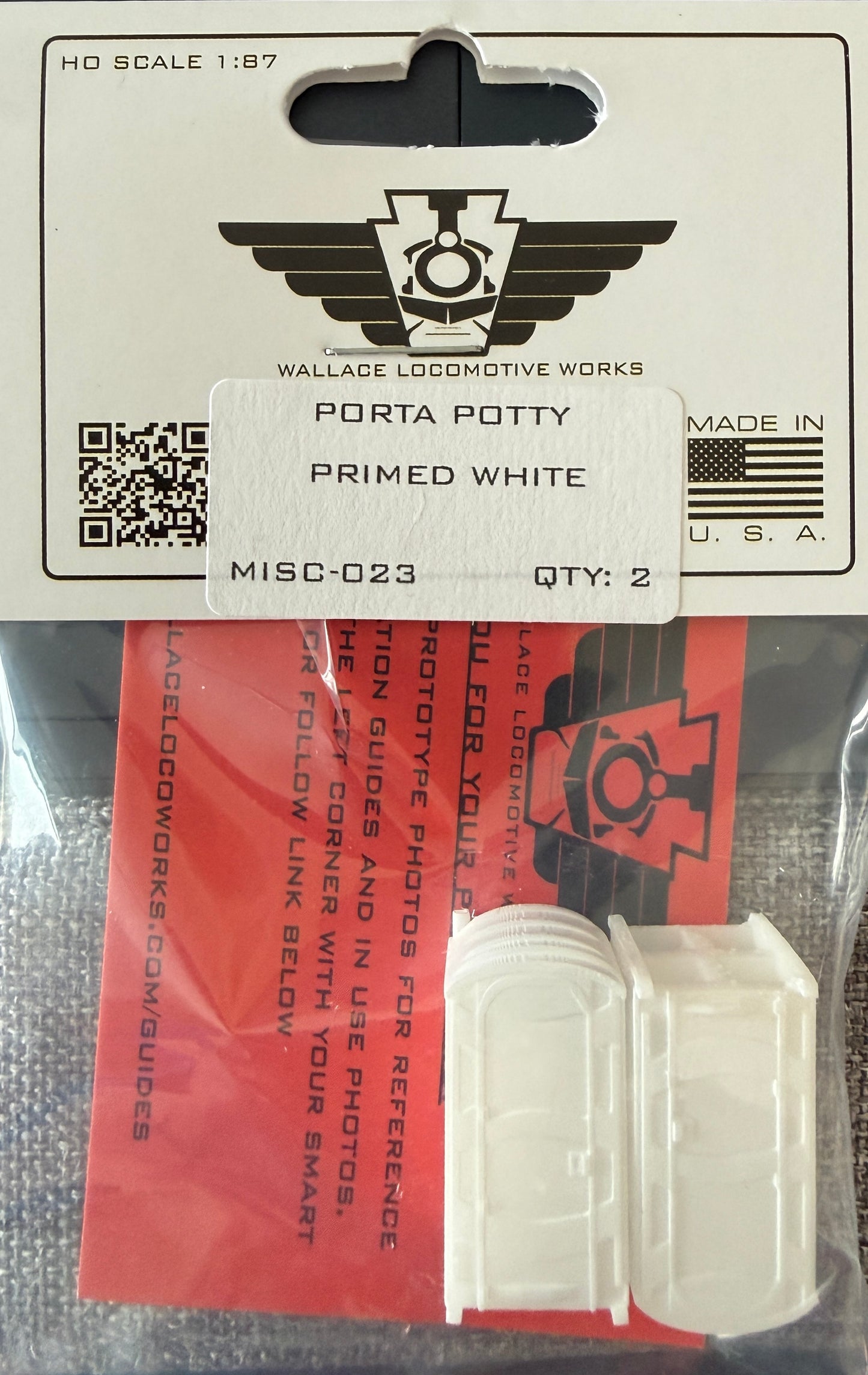 WALLACE LOCO WORKS - PORTA JOHN "TOMMY JOHN" (2 PACK)