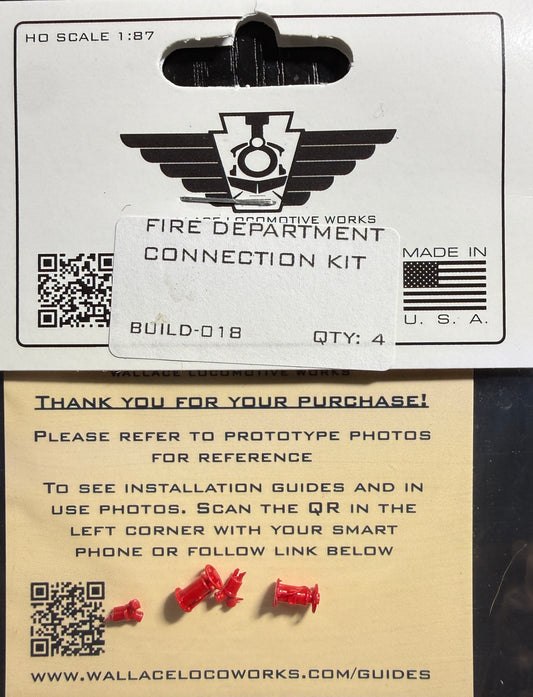 WALLACE LOCO WORKS - FIRE DEPARTMENT CONNECTION KIT