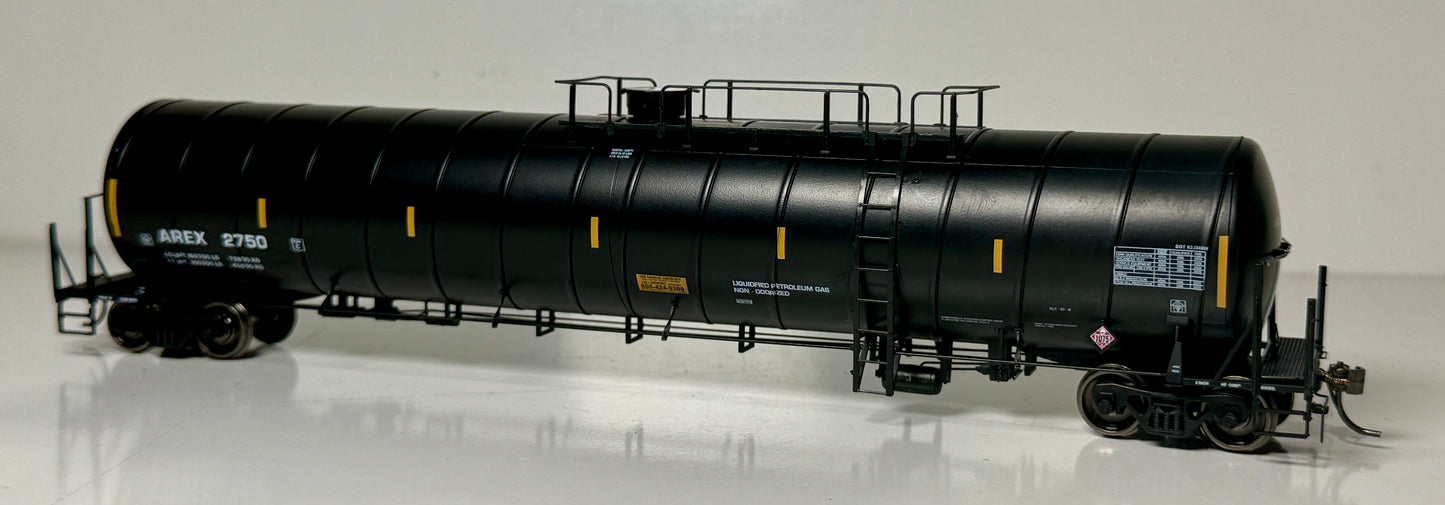 ROKA PROTOTYPE MODEL DOT-112 ARI SPIRAL TANK CAR - AREX (BUTANE UN1075 PLACARD)