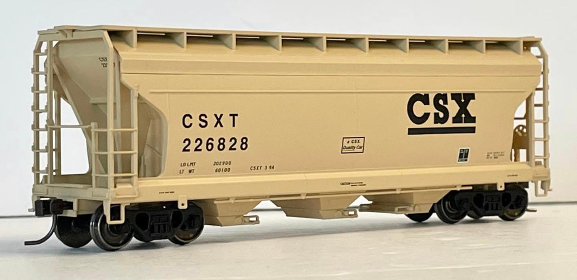 ATLAS TRAINMAN ACF 3560 3 BAY COVERED HOPPER - CSX