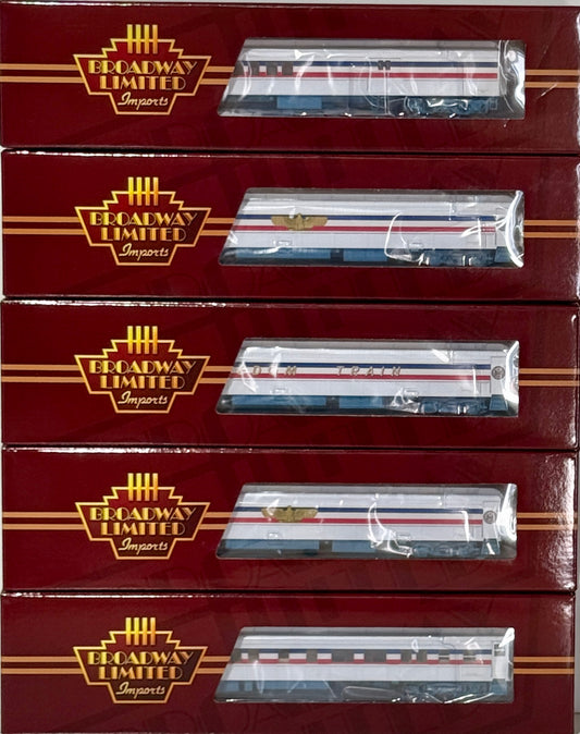 BROADWAY LIMITED 5 UNIT HEAVYWEIGHT PASSENGER CAR SET - AMERICAN FREEDOM TRAIN (1974)