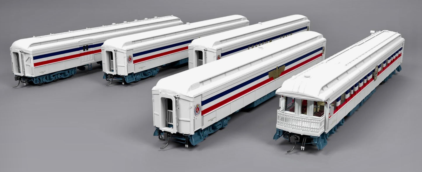 BROADWAY LIMITED 5 UNIT HEAVYWEIGHT PASSENGER CAR SET - AMERICAN FREEDOM TRAIN (1974)
