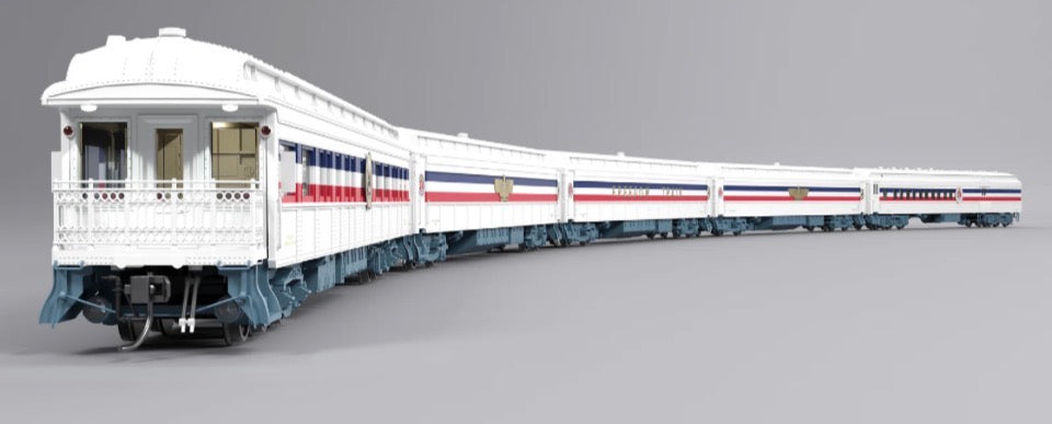 BROADWAY LIMITED 5 UNIT HEAVYWEIGHT PASSENGER CAR SET - AMERICAN FREEDOM TRAIN (1974)
