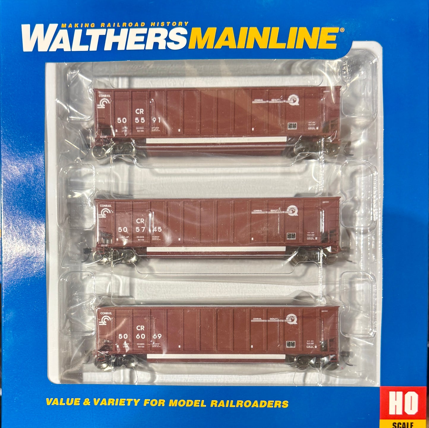 WALTHERS MAINLINE BETHGON COAL HOPPER 3 CAR SET - CONRAIL
