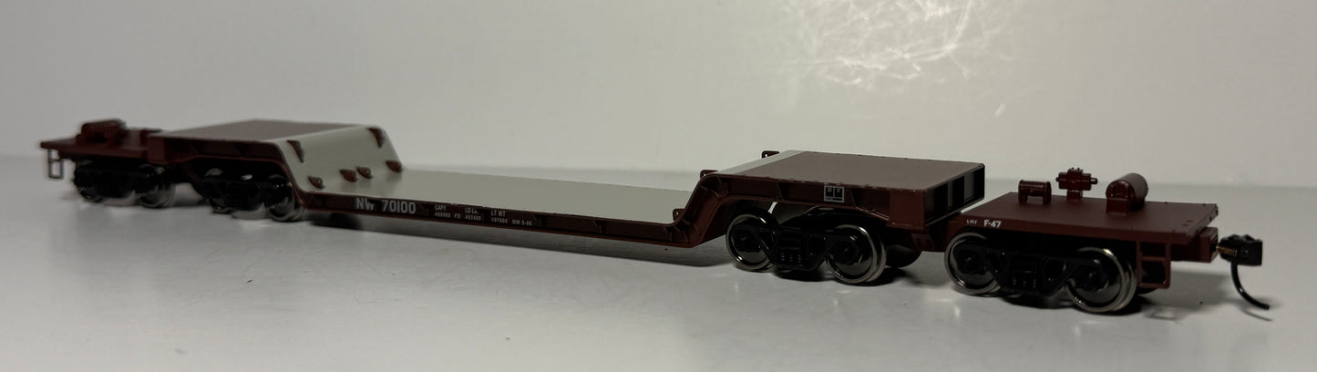 WALTHERS DEPRESSED CENTER FLAT CAR - NORFOLK & WESTERN