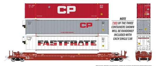 RAPIDO GUNDERSON 53ft HUSKY STACK WELL CAR (2 CONTAINERS) - CANADIAN PACIFIC