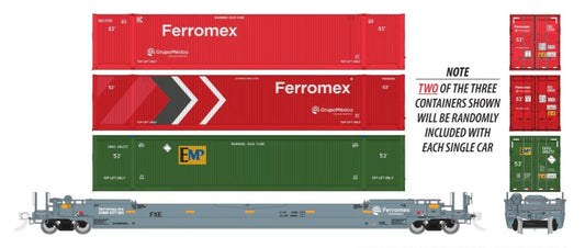RAPIDO GUNDERSON 53ft HUSKY STACK WELL CAR (2 CONTAINERS) - FERROMEX