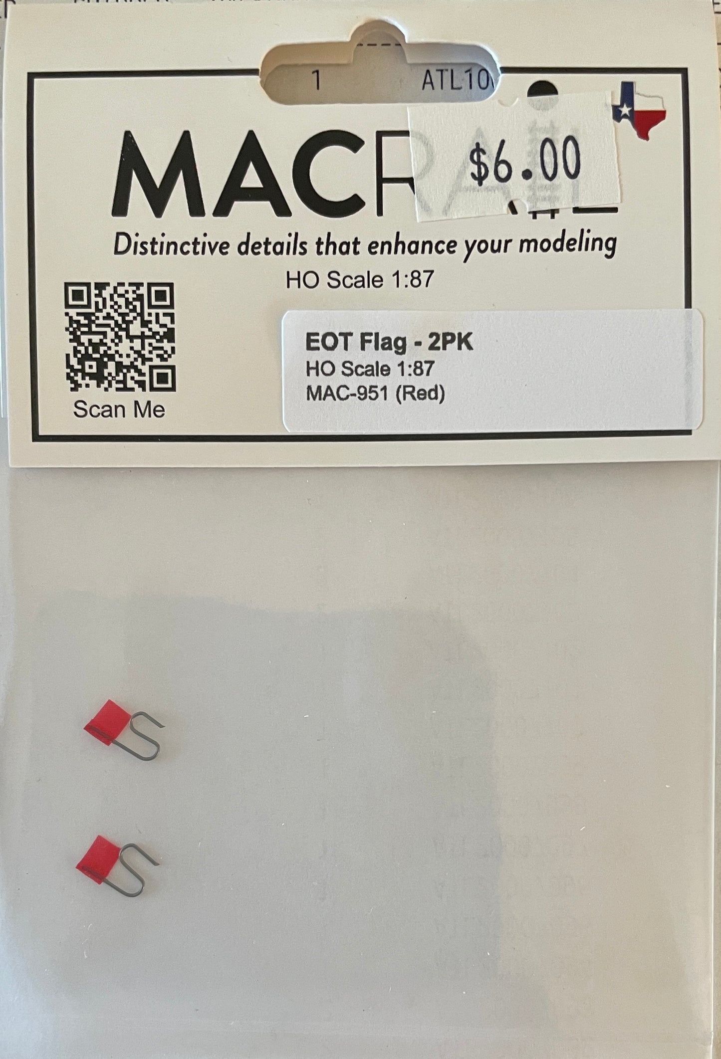 MACrail EOT FLAG RED MAC951