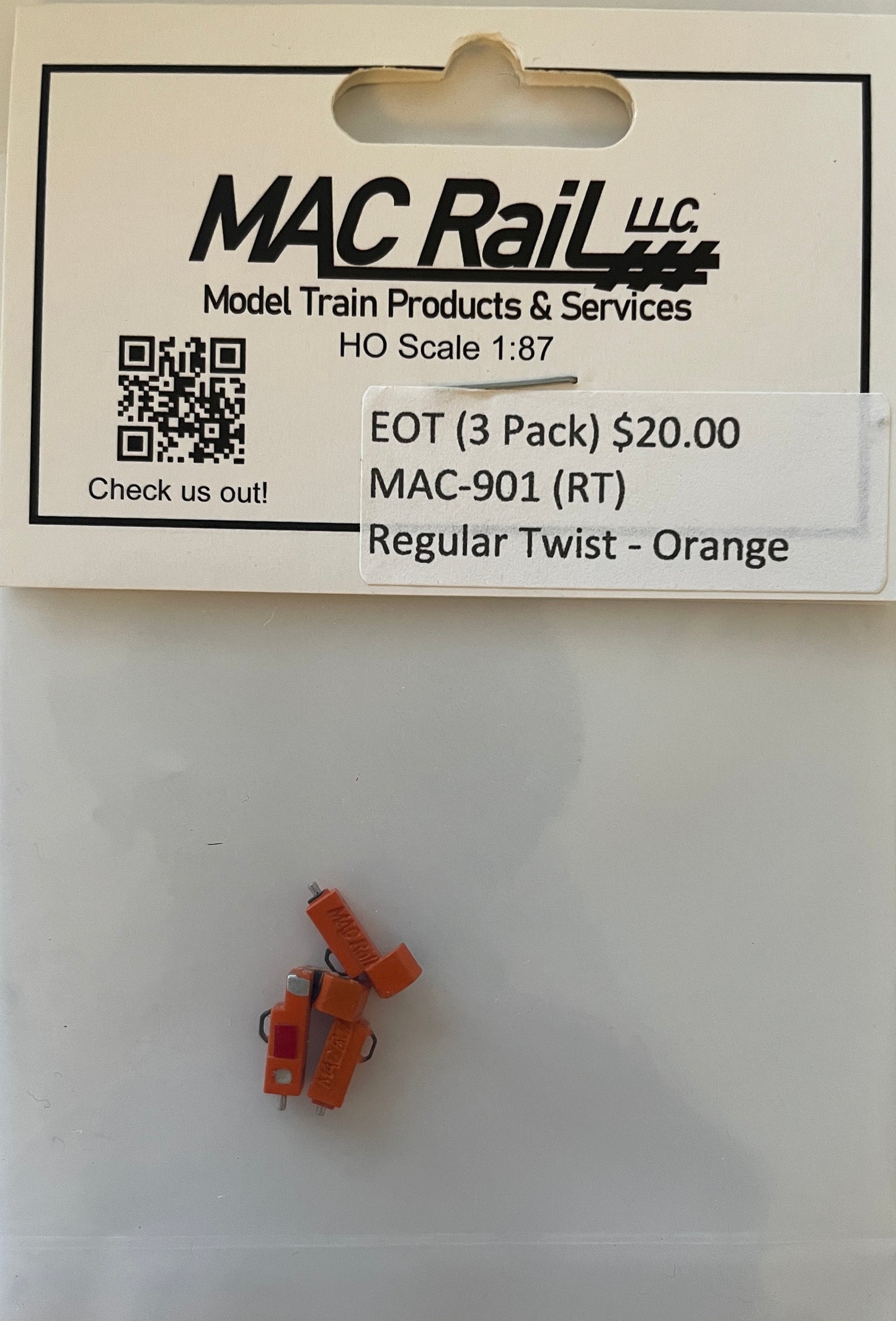 MACrail EOT 3 PK ORANGE MAC901RT (DISCONTINUED)