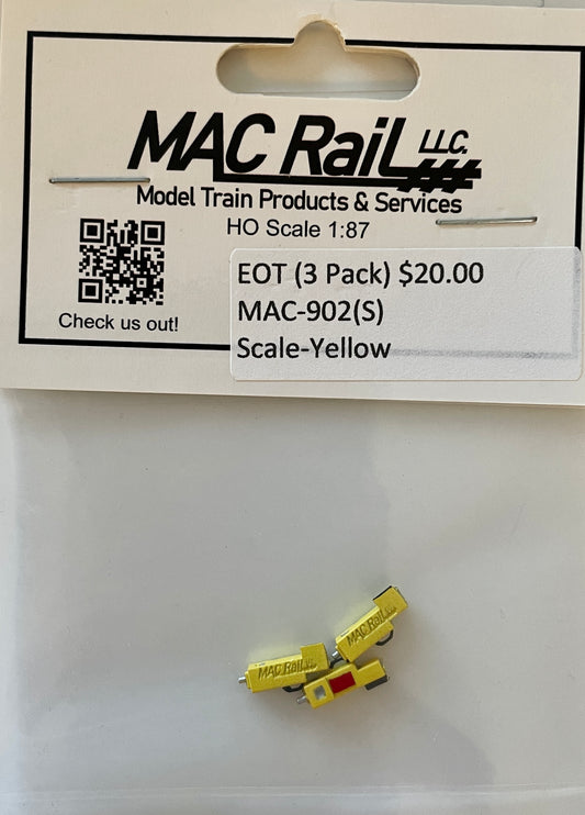 MACrail EOT 3 PK YELLOW MAC902S (DISCONTINUED)