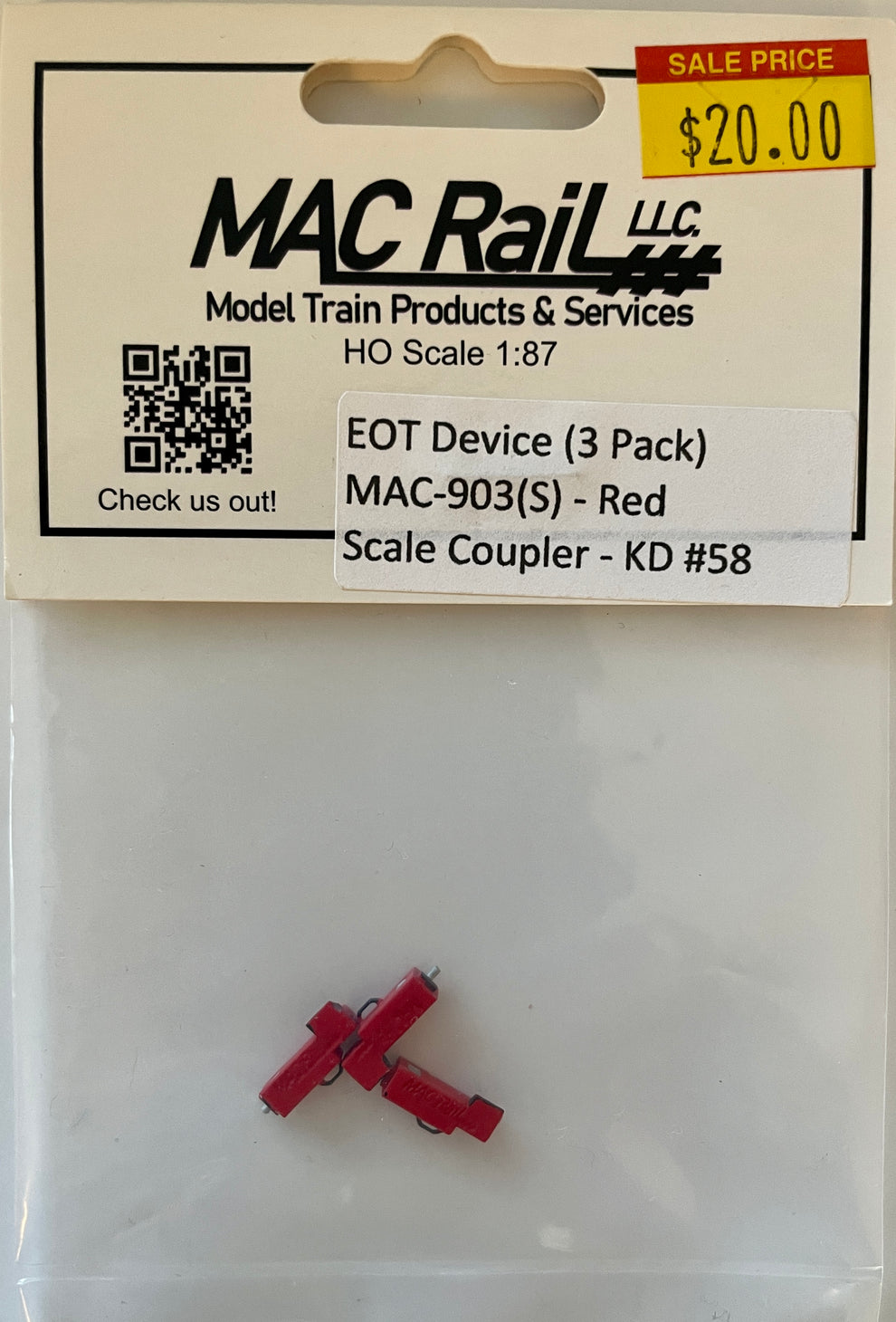 MACrail EOT 3 PK RED MAC903S (DISCONTINUED) – Makin' Tracks