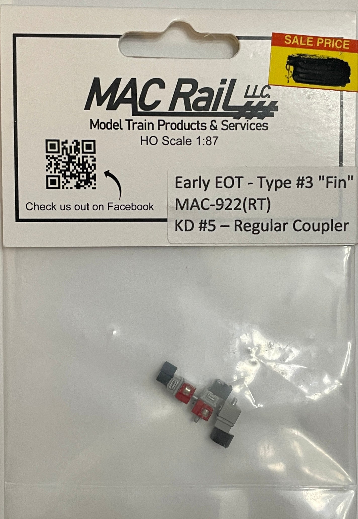 MACrail EARLY EOT TYPE 3 "FIN" 3 PK MAC922RT