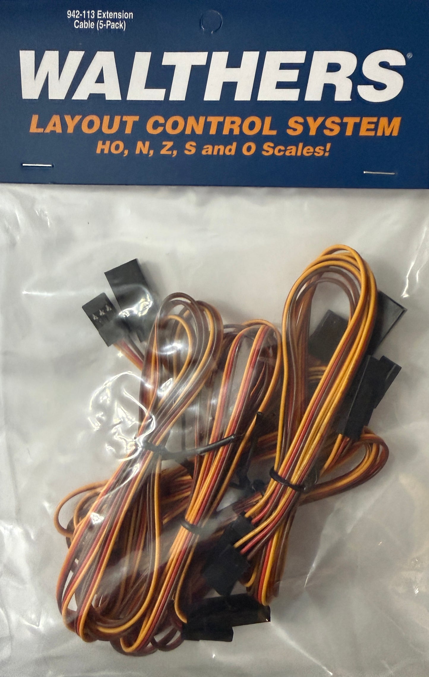 WALTHERS LAYOUT CONTROL SYSTEM - EXTENSION CABLE (5 PACK)