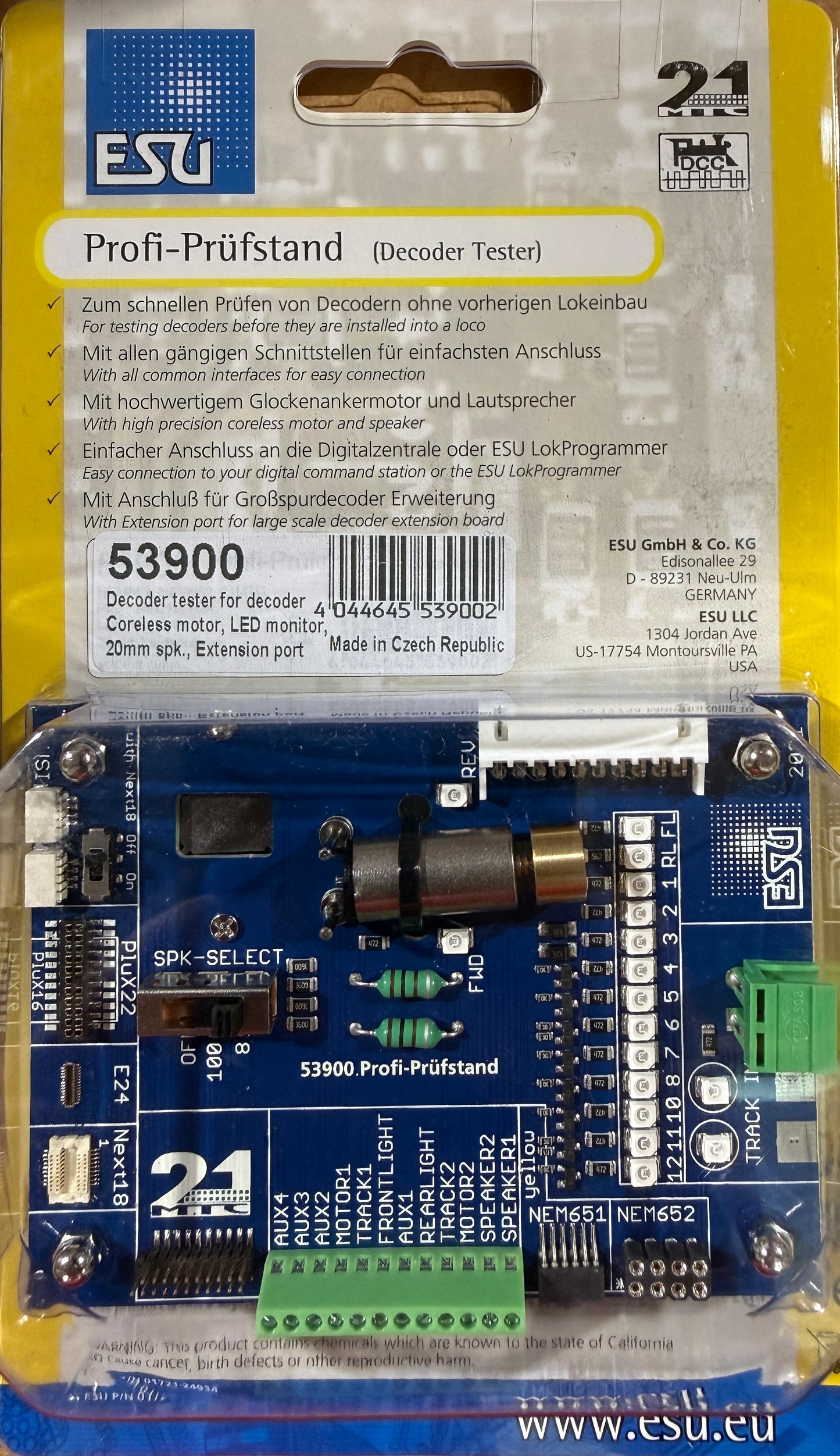 ESU -DECODER TESTER - 53900