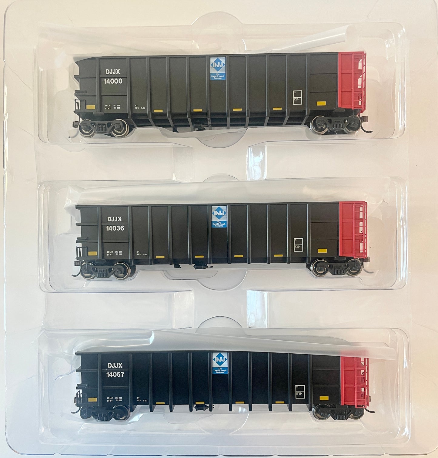 ATHEARN RTR 50' THRALL HIGH SIDE COAL GONDOLA - DAVID J JOSEPH COMPANY (3 PACK)