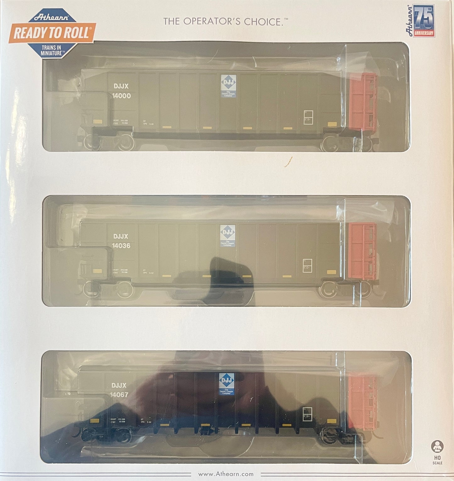 ATHEARN RTR 50' THRALL HIGH SIDE COAL GONDOLA - DAVID J JOSEPH COMPANY (3 PACK)