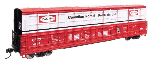 WALTHERS PROTO ALL DOOR BOXCAR - CANFOR (RED)