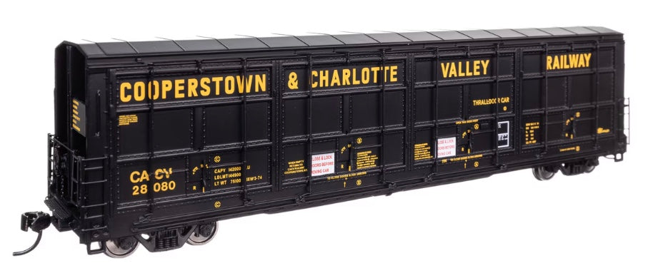 WALTHERS PROTO ALL DOOR BOXCAR - COOPERSTOWN  & CHARLOTTE VALLEY RAILWAY