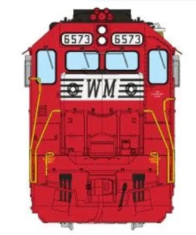 RAPIDO GP40 DC/DCC/LOK SOUND - CSX (WESTERN MARYLAND PATCH)