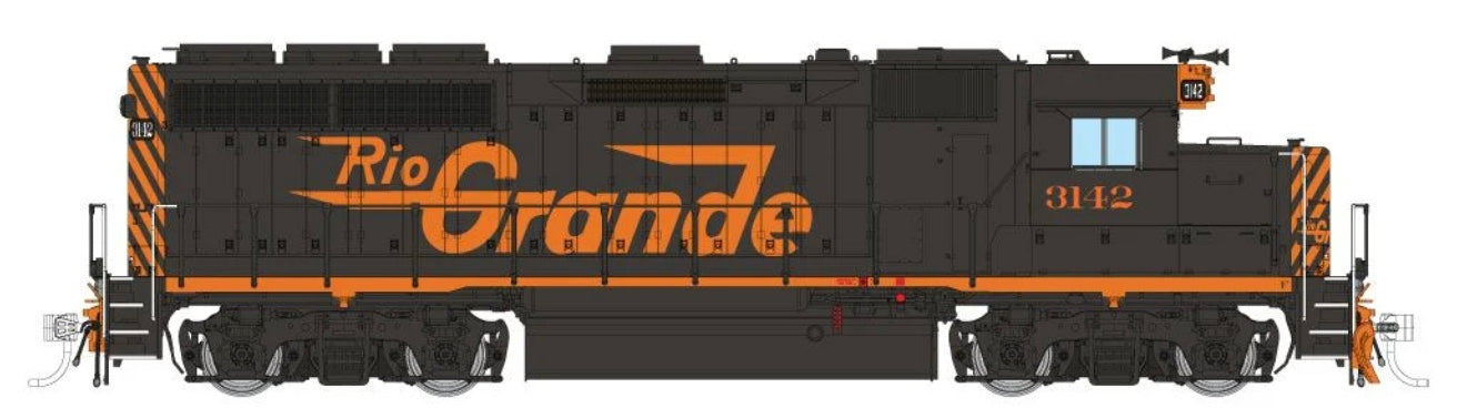 RAPIDO GP40 DC/DCC/LOK SOUND - D&RGW (LARGE LOGO)