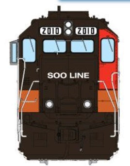 RAPIDO GP40 DC/DCC/LOK SOUND - SOO LINE