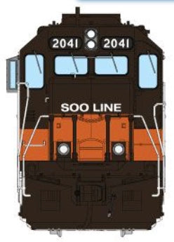 RAPIDO GP40 DC/DCC/LOK SOUND - SOO LINE