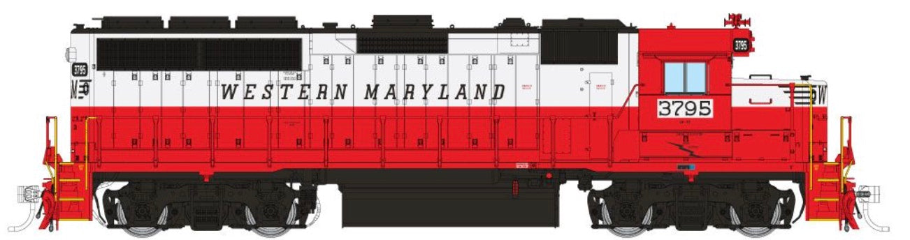 RAPIDO GP40 DC/DCC/LOK SOUND - WESTERN MARYLAND