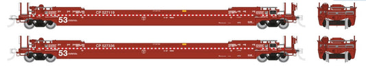 RAPIDO GUNDERSON 53ft HUSKY STACK WELL CARS 2 PACK (WELL CARS ONLY) - CANADIAN PACIFIC