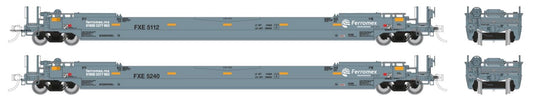 RAPIDO GUNDERSON 53ft HUSKY STACK WELL CARS 2 PACK (WELL CARS ONLY) - FERROMEX