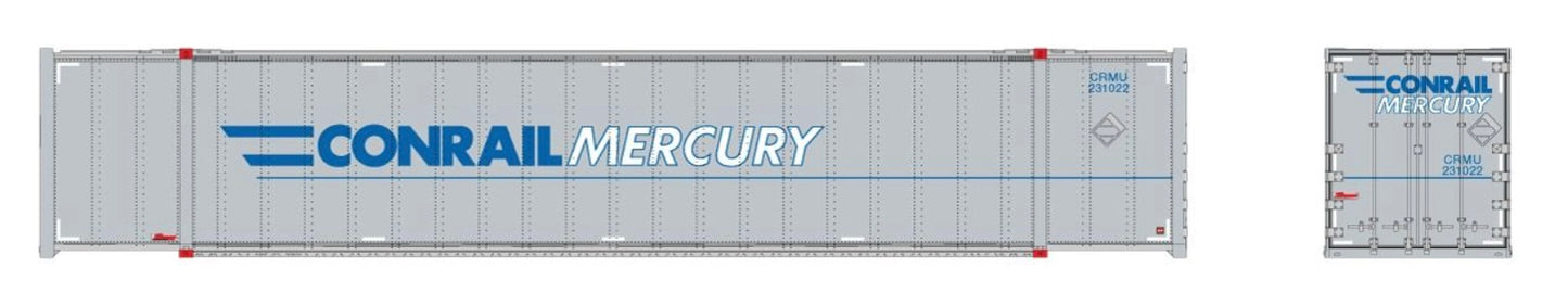 RAPIDO 53' SMOOTHSIDE CONTAINER 2 PACK - CONRAIL MERCURY