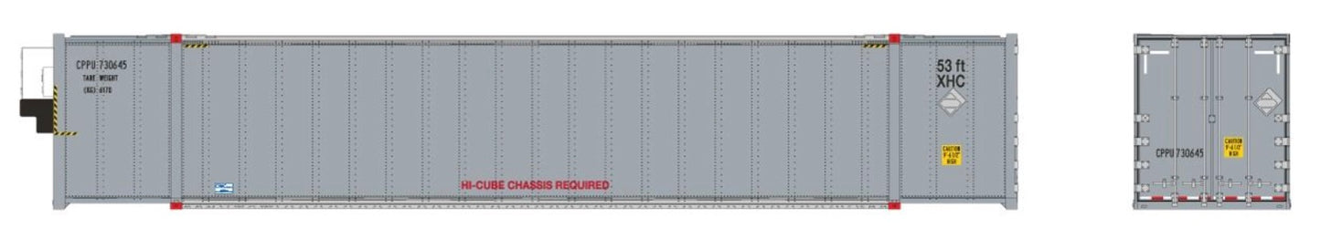 RAPIDO 53' SMOOTHSIDE CONTAINER 2 PACK - CANADIAN PACIFIC (GREY)